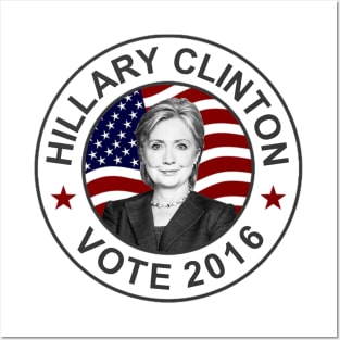 Hillary Clinton US Flag Posters and Art